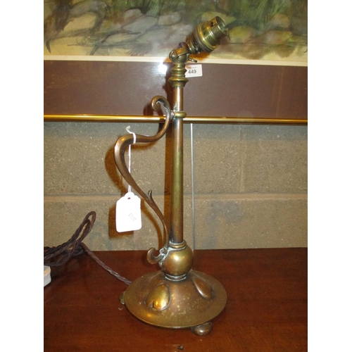 88 - Art Nouveau Brass Table Lamp