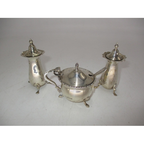 277 - Pair of Silver Pepperettes and a Salt