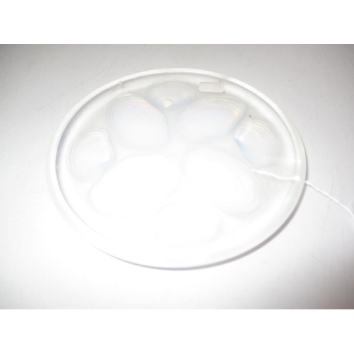 294 - Lalique Style Glass Shell Moulded Dish, 16cm