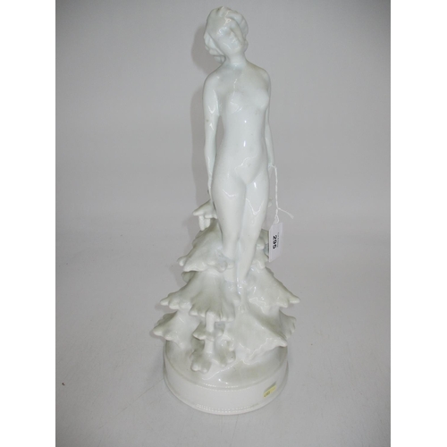 295 - Continental Porcelain Figure of a Maiden, 40cm