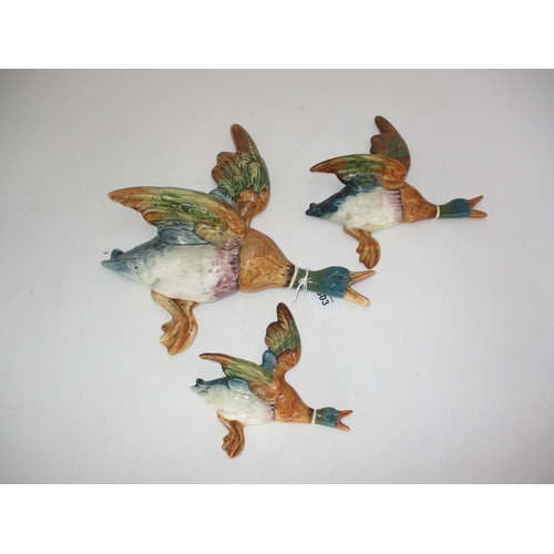 303 - Three Beswick Wall Ducks, Nos. 5961,596-3, 596-4