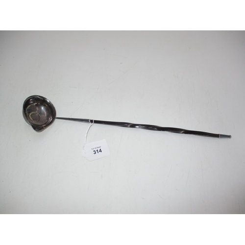 314 - George III Whale Bone Handle Toddy Ladle with a 2757 Coin to The Bowl