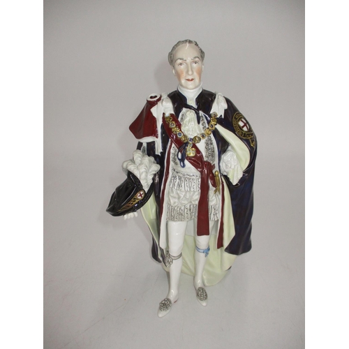 321 - Dresden Porcelain Figure of a Knight of The Garter, D1157, 27cm