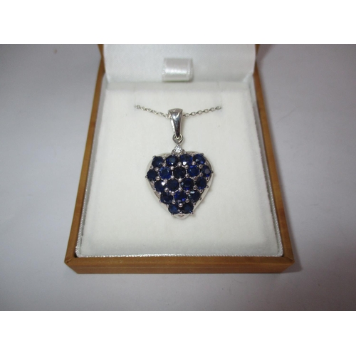 346 - Sapphire Pendant and Chain