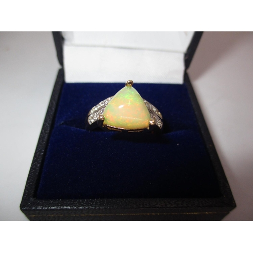 349 - 9ct Gold Large Opal Ring