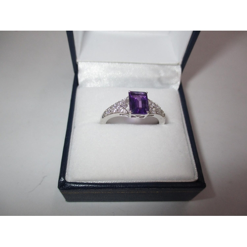 352 - Amethyst Deco Style Ring