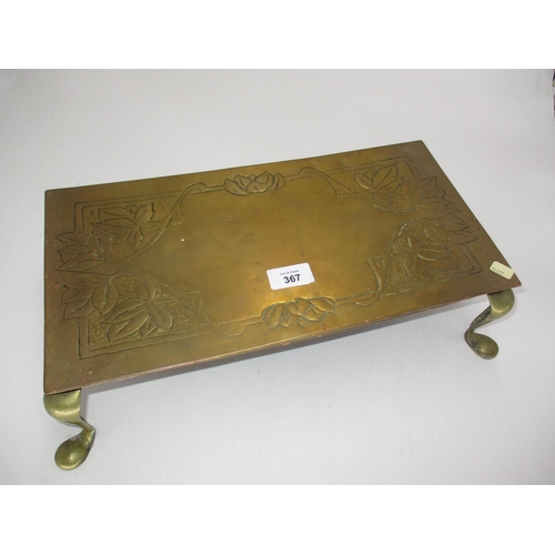 367 - Arts and Crafts Decorated Brass Trivet