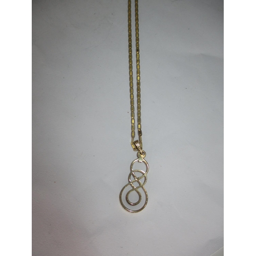 395 - 14ct Gold Necklace with 10k Gold Pendant, 5.5g