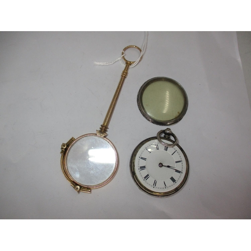 402 - Pair of Lorgnettes and a Fob Watch