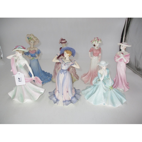 417 - Seven Coalport Figurines