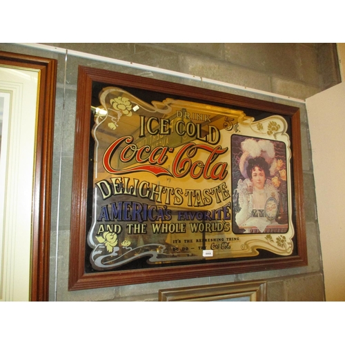 444A - Coca Cola Advert Mirror, 68x94cm