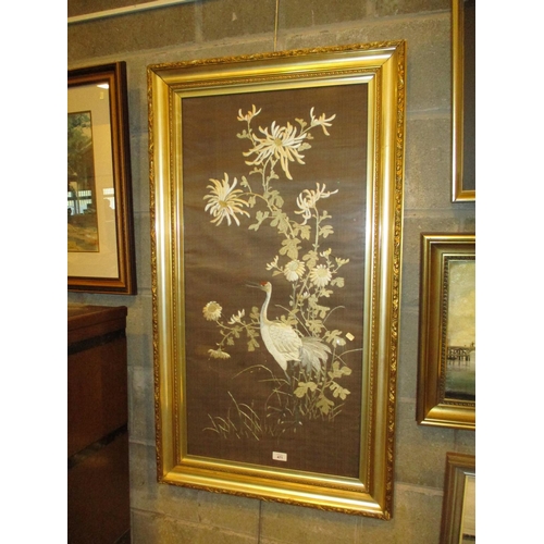 471 - Chinese Silk Needlework Picture, 97x47cm