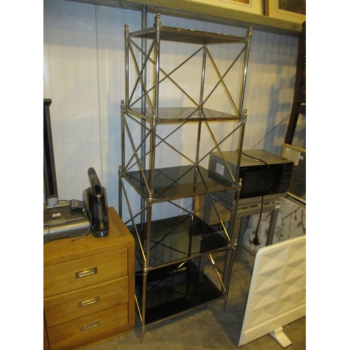 483 - Metal and Glass Display Shelves