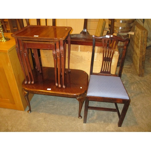 523 - Mahogany Nest of Tables, Coffee Table and a Chair