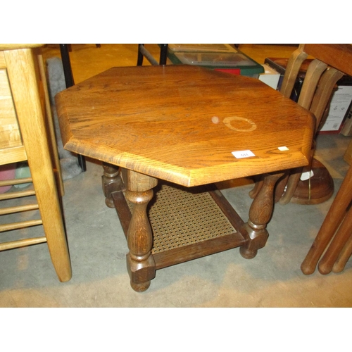 531 - Oak and Bergere Octagonal Coffee Table, 58cm