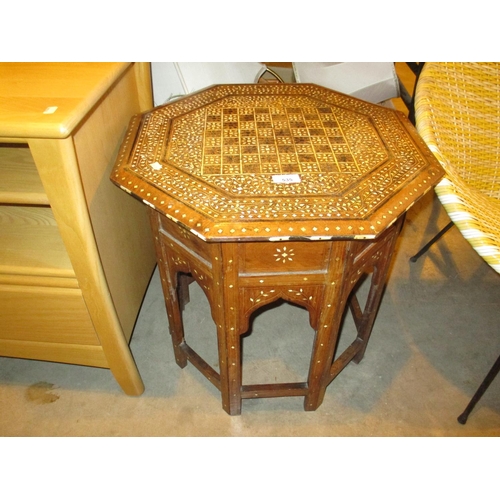 535 - Moorish Octagonal Chess Top Coffee Table, 51cm