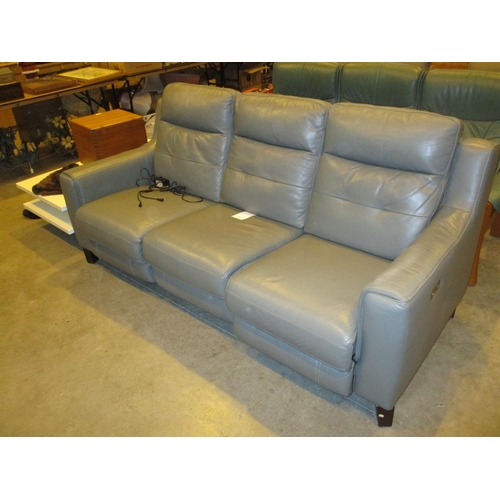 540 - Iolino Gray Leather Electric Reclining Settee