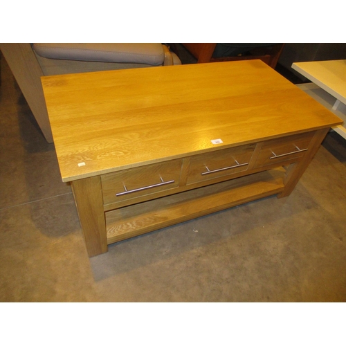 552 - Modern Oak 6 Drawer Coffee Table, 110x60cm