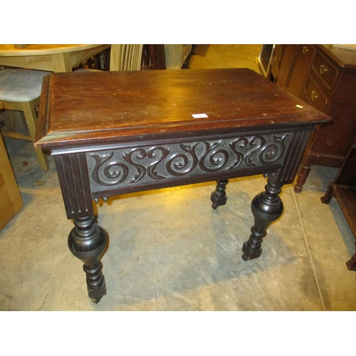 564 - Carved Mahogany Hall Table