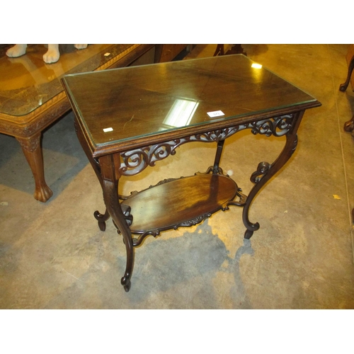 573 - 1920's Mahogany 2 Tier Occasional Table