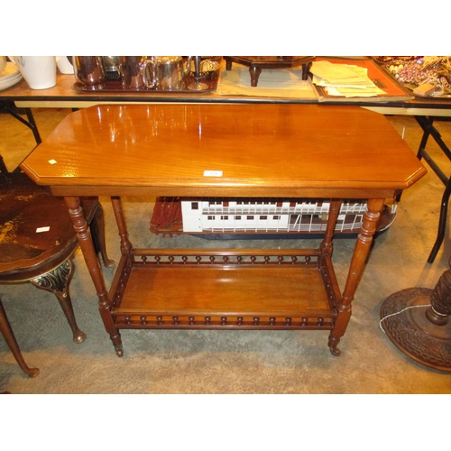 574 - Late Victorian Walnut 2 Tier Occasional Table