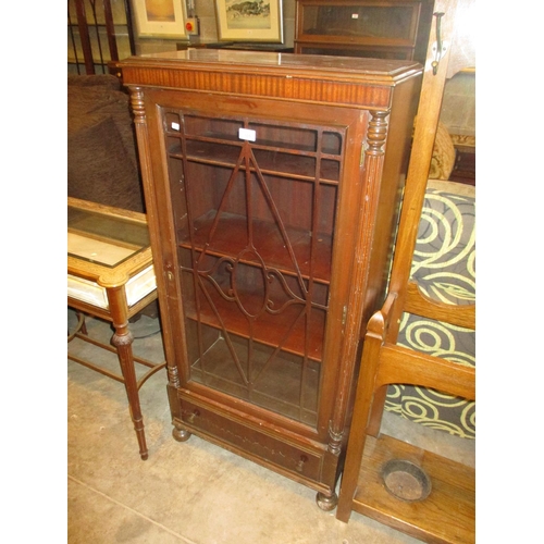 585 - Mahogany Display Cabinet, 62cm