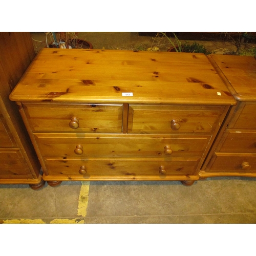 612 - Modern Pine Chest of 4 Drawers, 83cm