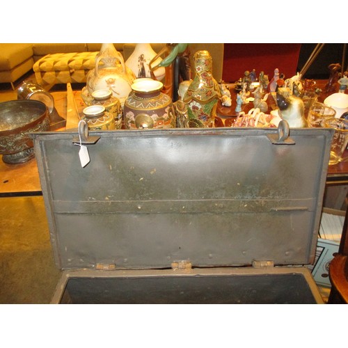 524 - Vintage Metal Strong Box, 72x39cm