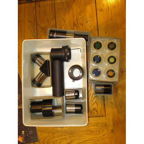 145 - Celestron 8 Telescope with Case, Stand and Book