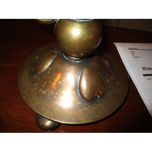 88 - Art Nouveau Brass Table Lamp