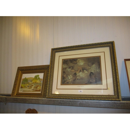 149 - Sir William Russel Flint Print and a Country Scene Painting