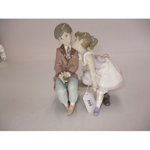 205 - Lladro 10th Anniversary Figure of The First Kiss, 7635