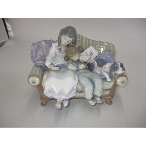 210 - Lladro Figure of Children and a Dog on a Settee, 5735