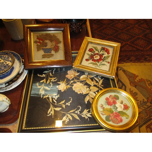 84 - Three Tapestry Pictures and a Needlework Picture