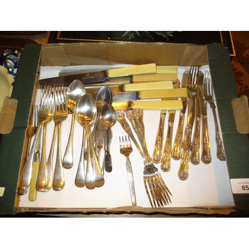 85 - Selection of Silver Plated Cutlery and Harrods Knives etc