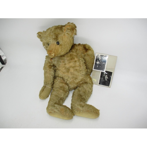 311 - Vintage Jointed Teddy with a Photograph