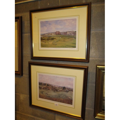 340 - Donald Shearer, Pair of Signed Prints, St. Andrews Home of Golf and The Seventeenth Kings Course Gle... 