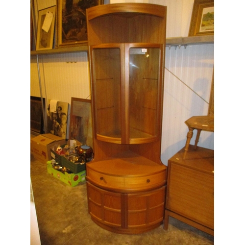 357 - Nathan Teak Corner Cabinet