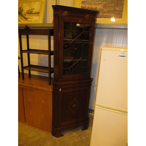 367 - Inlaid Mahogany Double Corner Cabinet