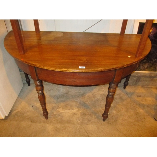 379 - Victorian Mahogany Demi Lune Hall Table, 142cm