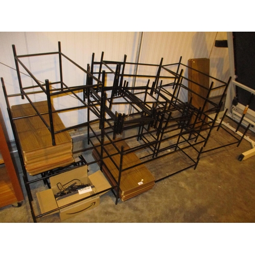 383 - Mid 20th Century Metal and Teak Modular Shelving