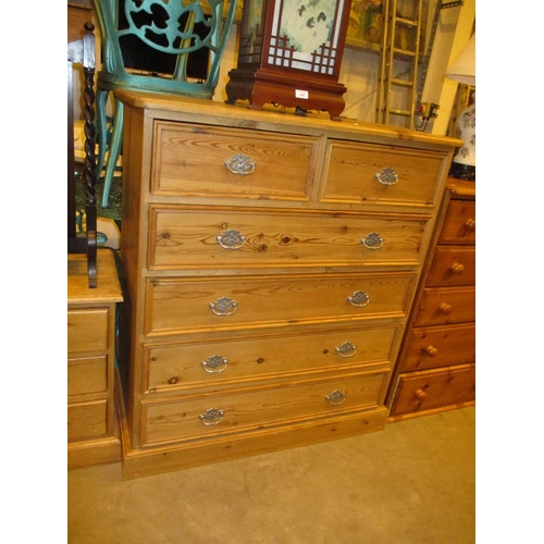 405 - Pine Chest of 6 Drawers, 101cm