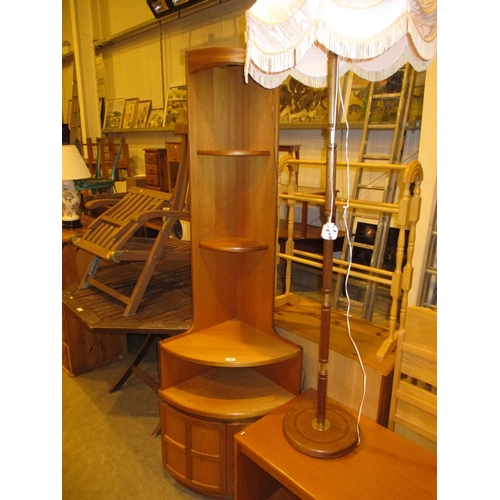 409 - Parker Knoll Mid 20th Century Corner Cabinet and a Standard Lamp