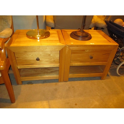 422 - Pair of Next Oak Bedside Cabinets