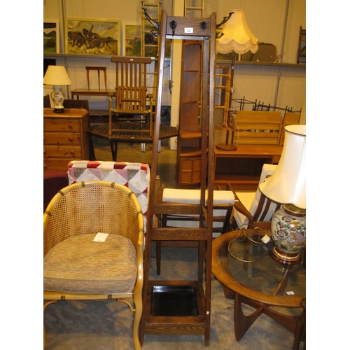 430 - 1920's Oak Hat, Coat and Stick Stand