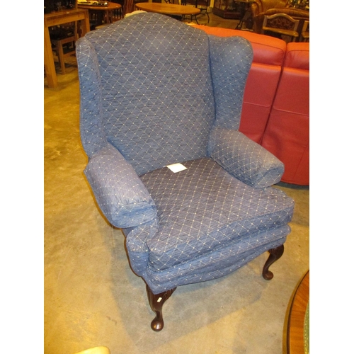 444 - Wing Back Lounge Chair on Cabriole Legs