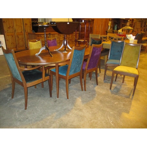 467 - G Plan Mid 20th Century Teak Extending Dining Table with 8 Chairs (2 arm and 6)