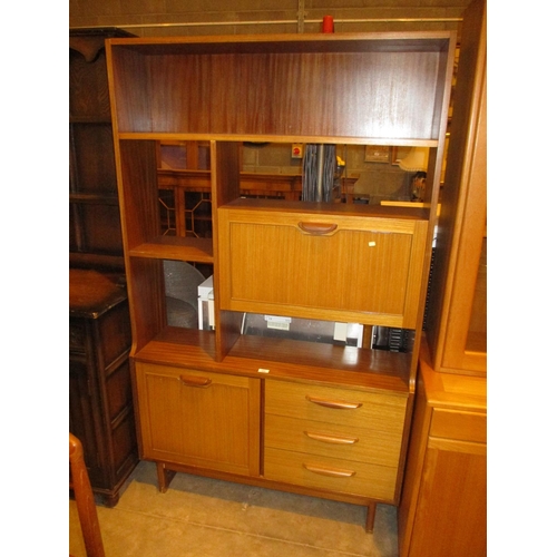 484 - Mid 20th Century Teak Cocktail and Display Unit, 107cm