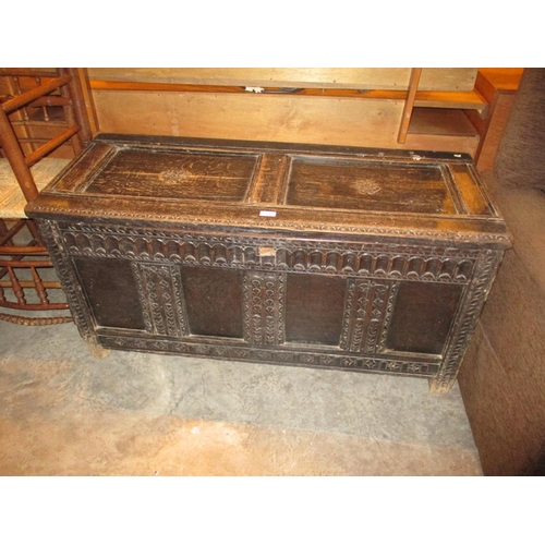 508 - Antique Oak Coffer