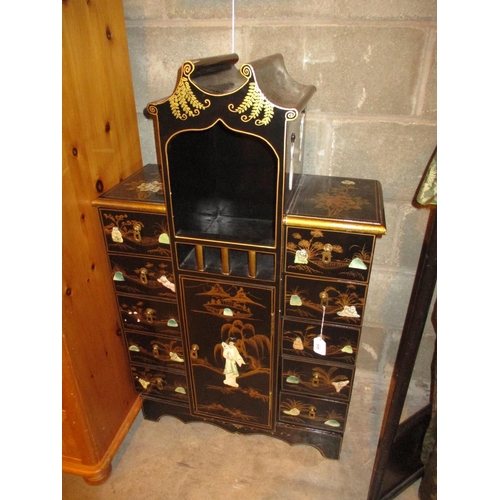 535 - Small Chinese Lacquer Side Cabinet, 63cm